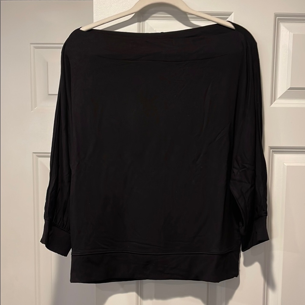 Simply Vera Vera Wang Black Boatneck Blouse